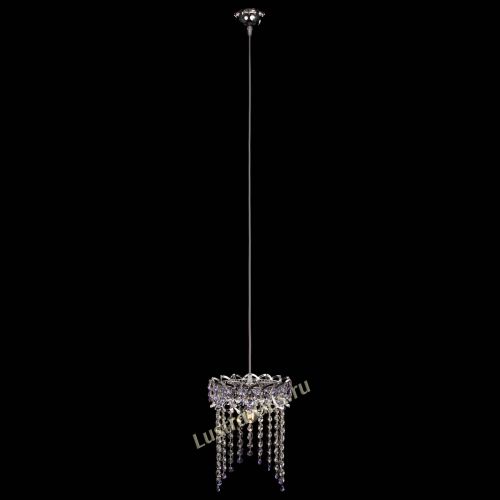 Барная люстра Астра №1 оптикон Фиолетовая в Самаре Гусь Хрустальный