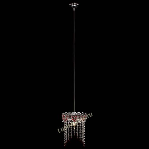 Барная люстра Астра №1 оптикон Красная в Самаре Гусь Хрустальный