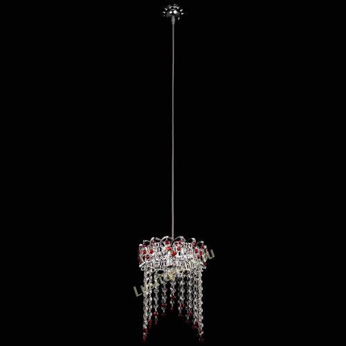 Барная люстра Астра №1 оптикон Красная в Самаре Гусь Хрустальный