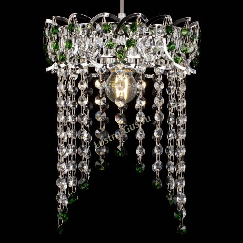 Барная люстра Астра №1 оптикон Зеленая в Самаре Гусь Хрустальный