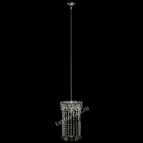 Барная люстра Астра №1 шар 30 длинная Зеленая в Самаре Гусь Хрустальный