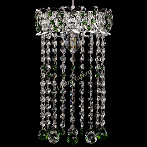 Барная люстра Астра №1 шар 30 длинная Зеленая в Самаре Гусь Хрустальный