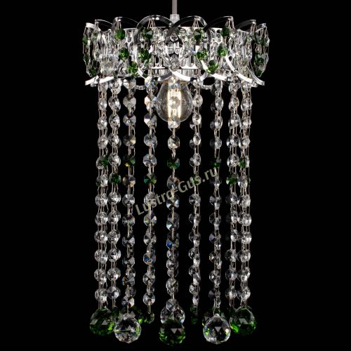 Барная люстра Астра №1 шар 30 длинная Зеленая в Самаре Гусь Хрустальный