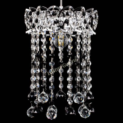 Барная люстра Астра №1 шар 30 черная в Самаре Гусь Хрустальный