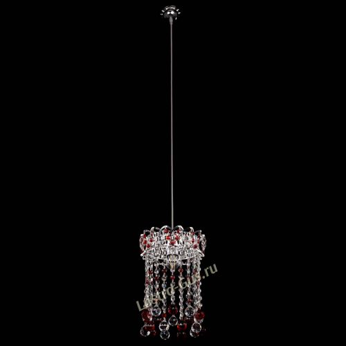Барная люстра Астра №1 шар 30 красная в Самаре Гусь Хрустальный