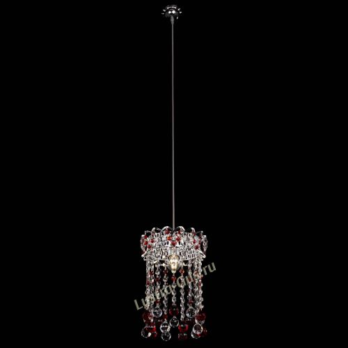 Барная люстра Астра №1 шар 30 красная в Самаре Гусь Хрустальный