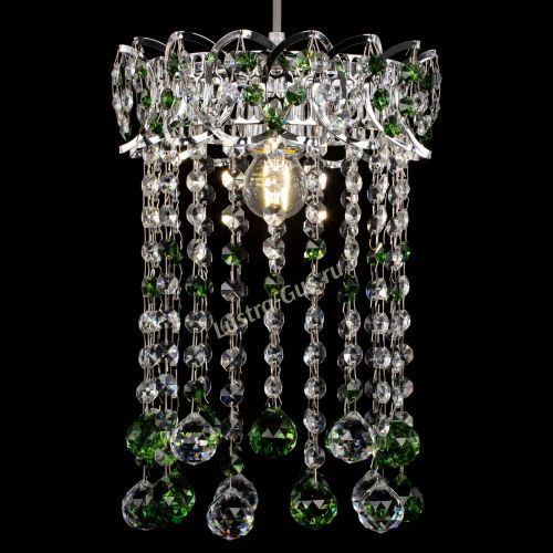 Барная люстра Астра №1 шар 30 зеленая в Самаре Гусь Хрустальный