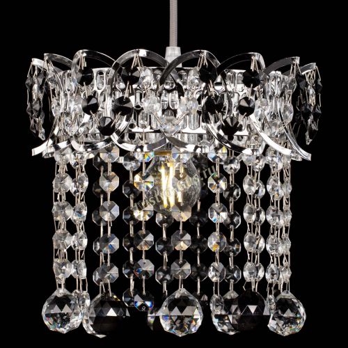 Барная люстра Астра №1 шар черная в Самаре Гусь Хрустальный