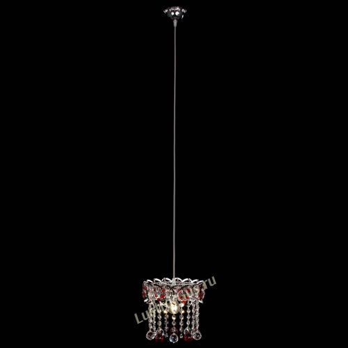 Барная люстра Астра №1 шар красная в Самаре Гусь Хрустальный