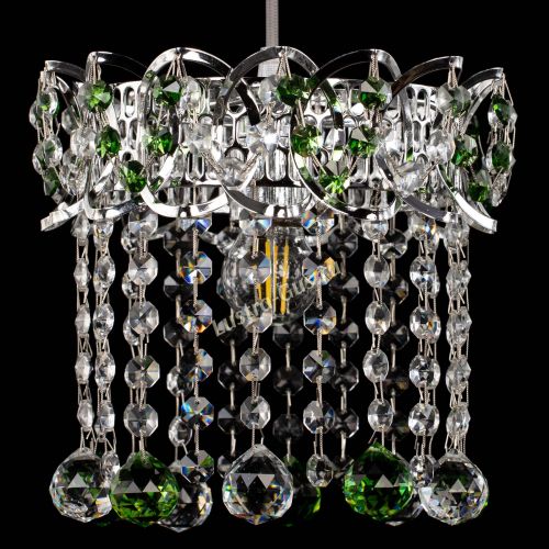 Барная люстра Астра №1 шар зеленая в Самаре Гусь Хрустальный
