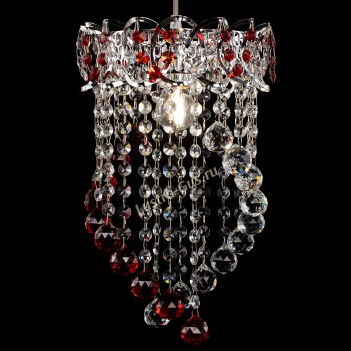 Барная люстра Астра №1 Сигма красная в Самаре Гусь Хрустальный