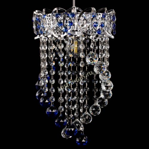 Барная люстра Астра №1 Сигма синяя в Самаре Гусь Хрустальный