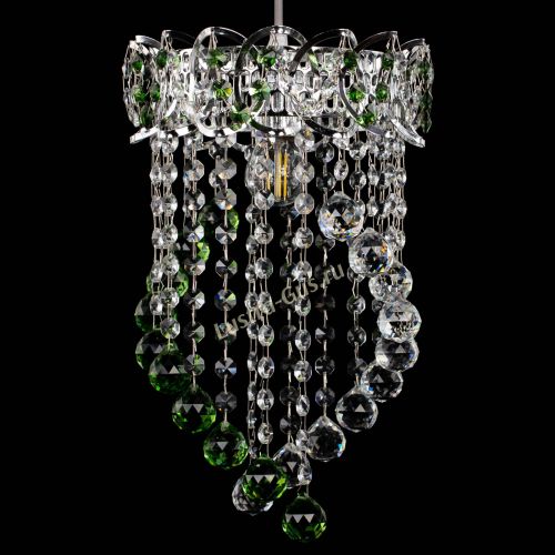 Барная люстра Астра №1 Сигма зеленая в Самаре Гусь Хрустальный