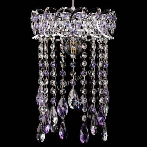 Барная люстра Астра №1 журавлик Фиолетовая в Самаре Гусь Хрустальный