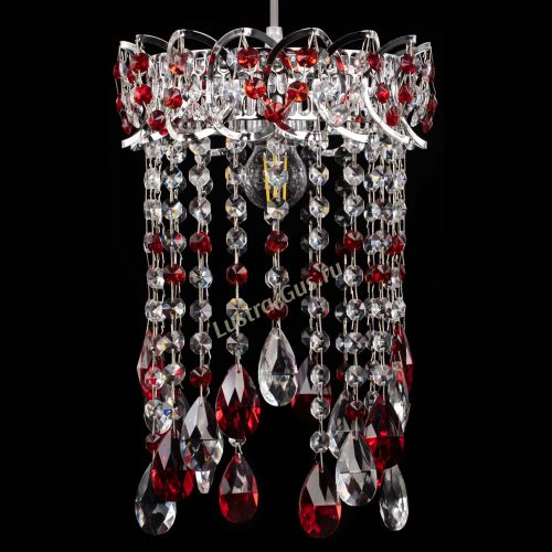 Барная люстра Астра №1 журавлик Красная в Самаре Гусь Хрустальный