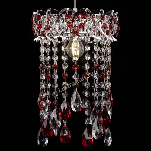 Барная люстра Астра №1 журавлик Красная в Самаре Гусь Хрустальный