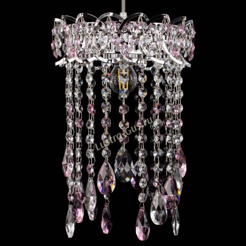 Барная люстра Астра №1 журавлик Розовая в Самаре Гусь Хрустальный