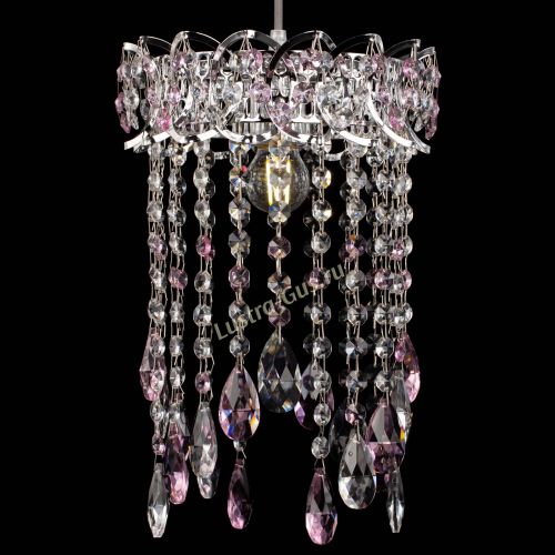 Барная люстра Астра №1 журавлик Розовая в Самаре Гусь Хрустальный