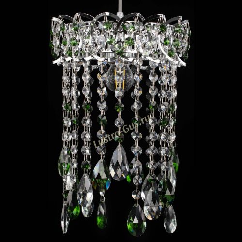 Барная люстра Астра №1 журавлик Зеленая в Самаре Гусь Хрустальный