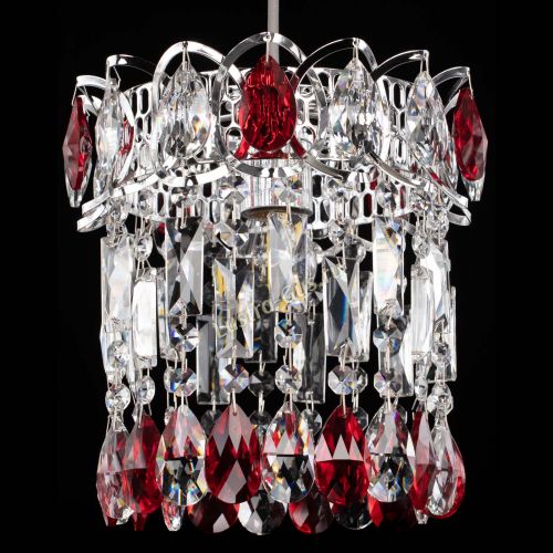 Барная люстра Астра №1 красная в Самаре Гусь Хрустальный