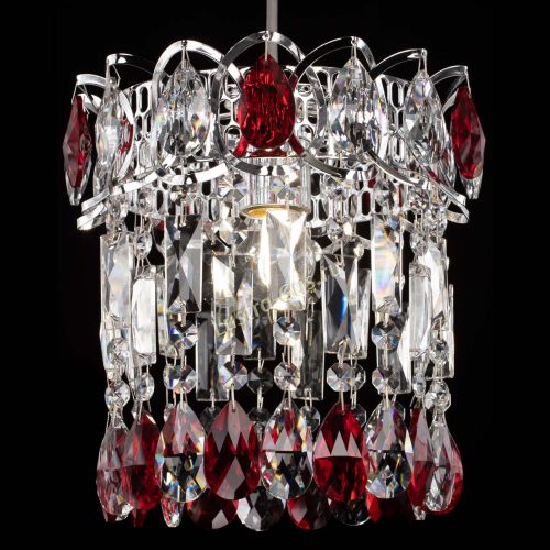 Барная люстра Астра №1 красная в Самаре Гусь Хрустальный