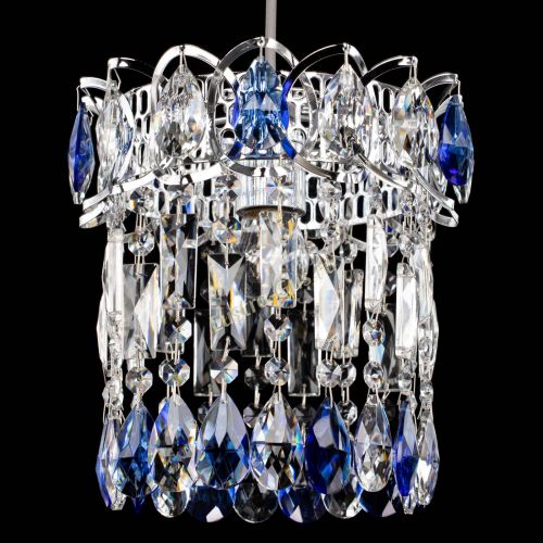 Барная люстра Астра №1 синяя в Самаре Гусь Хрустальный