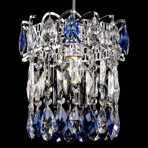 Барная люстра Астра №1 синяя в Самаре Гусь Хрустальный