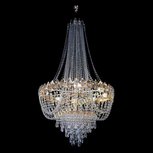 Люстра Екатерина большая с подвесом в Самаре Гусь Хрустальный