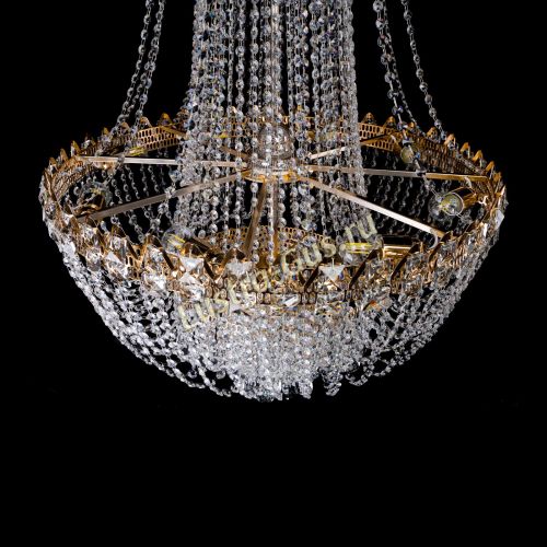 Люстра Екатерина большая с подвесом в Самаре Гусь Хрустальный