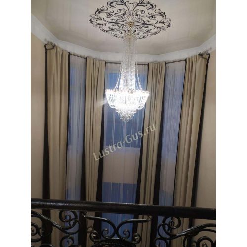 Люстра Екатерина большая с подвесом в Самаре Гусь Хрустальный