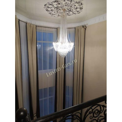 Люстра Екатерина большая с подвесом в Самаре Гусь Хрустальный