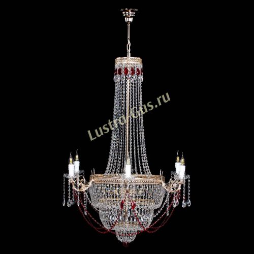 Люстра Елизавета Венеция красная в Самаре Гусь Хрустальный