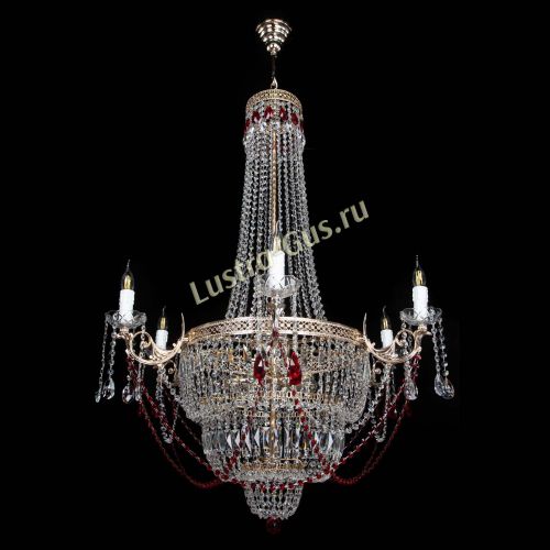 Люстра Елизавета Венеция красная в Самаре Гусь Хрустальный
