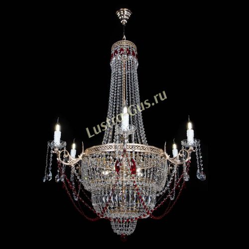 Люстра Елизавета Венеция красная в Самаре Гусь Хрустальный