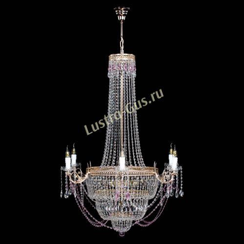 Люстра Елизавета Венеция розовая в Самаре Гусь Хрустальный