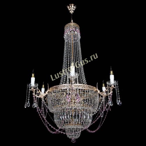 Люстра Елизавета Венеция розовая в Самаре Гусь Хрустальный