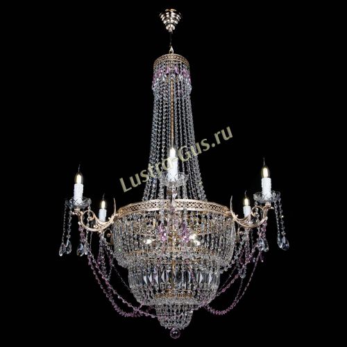 Люстра Елизавета Венеция розовая в Самаре Гусь Хрустальный