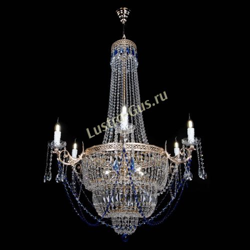 Люстра Елизавета Венеция синяя в Самаре Гусь Хрустальный