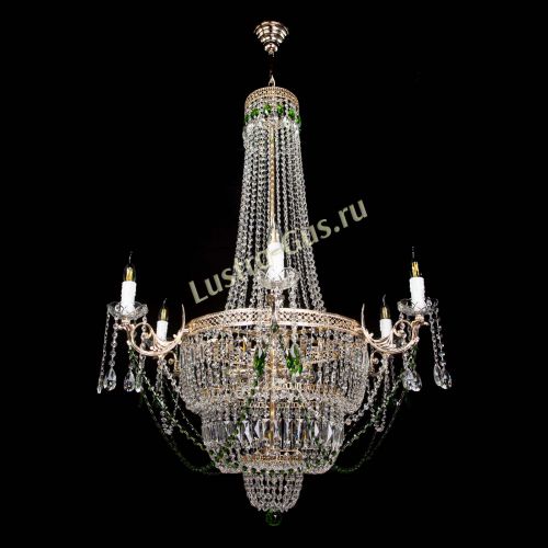 Люстра Елизавета Венеция зеленая в Самаре Гусь Хрустальный