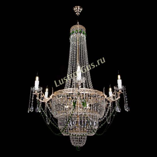 Люстра Елизавета Венеция зеленая в Самаре Гусь Хрустальный