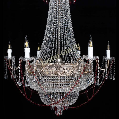 Люстра Елизавета Восток красная в Самаре Гусь Хрустальный