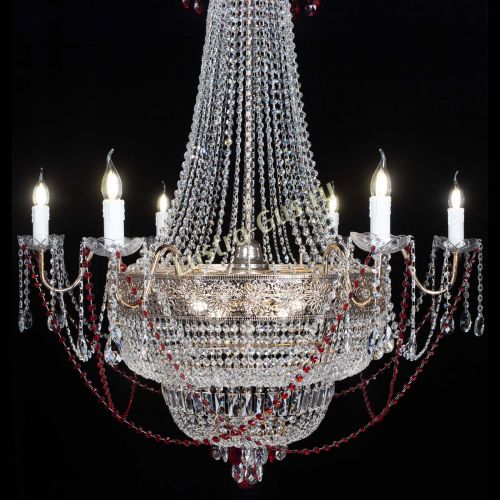 Люстра Елизавета Восток красная в Самаре Гусь Хрустальный