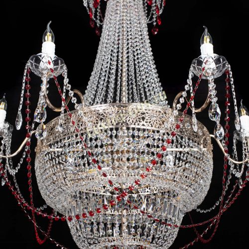 Люстра Елизавета Восток красная в Самаре Гусь Хрустальный