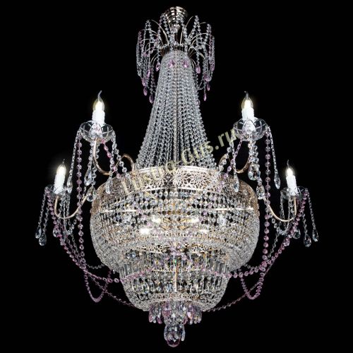 Люстра Елизавета Восток розовая в Самаре Гусь Хрустальный