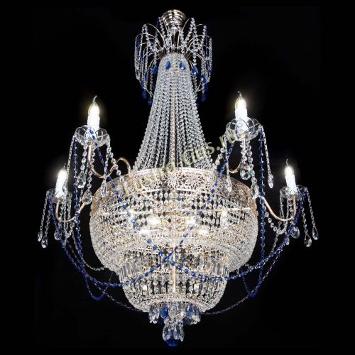 Люстра Елизавета Восток синяя в Самаре Гусь Хрустальный