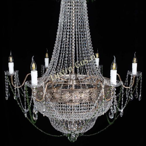 Люстра Елизавета Восток зеленая в Самаре Гусь Хрустальный