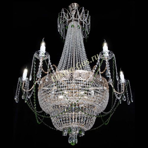 Люстра Елизавета Восток зеленая в Самаре Гусь Хрустальный