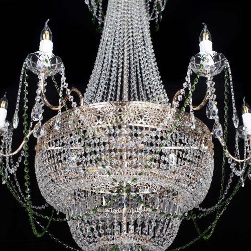 Люстра Елизавета Восток зеленая в Самаре Гусь Хрустальный