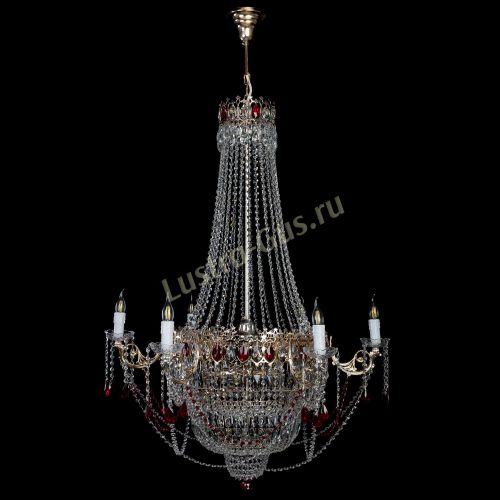Люстра Елизавета красная в Самаре Гусь Хрустальный