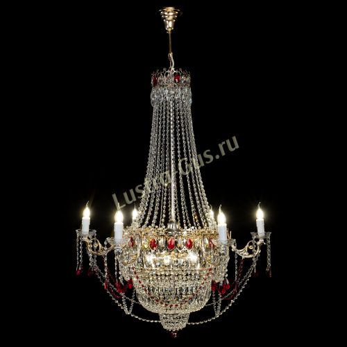 Люстра Елизавета красная в Самаре Гусь Хрустальный